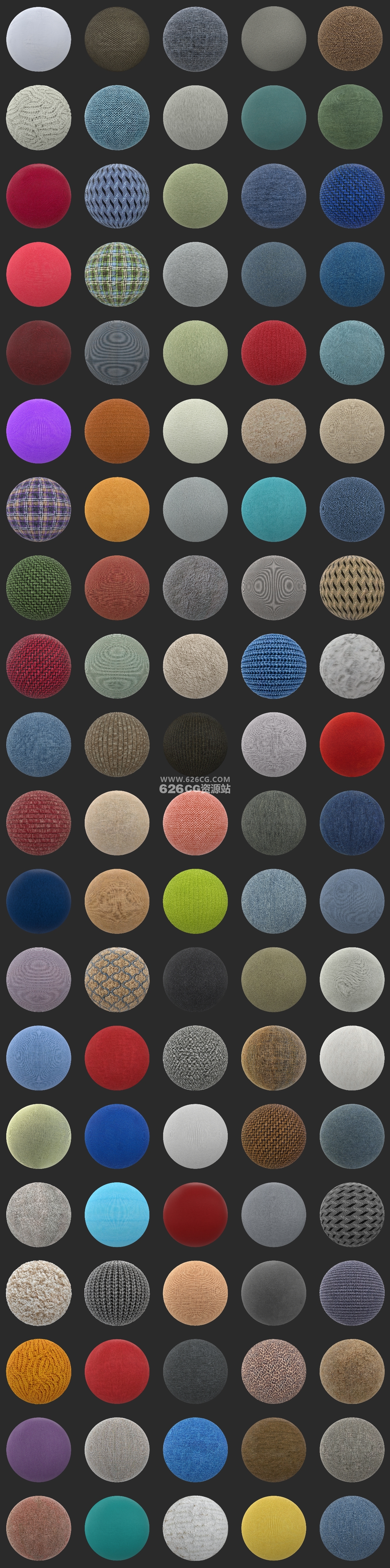 高质量布料材质贴图 CGAxis Fabrics PBR Textures Collection Volume 5
