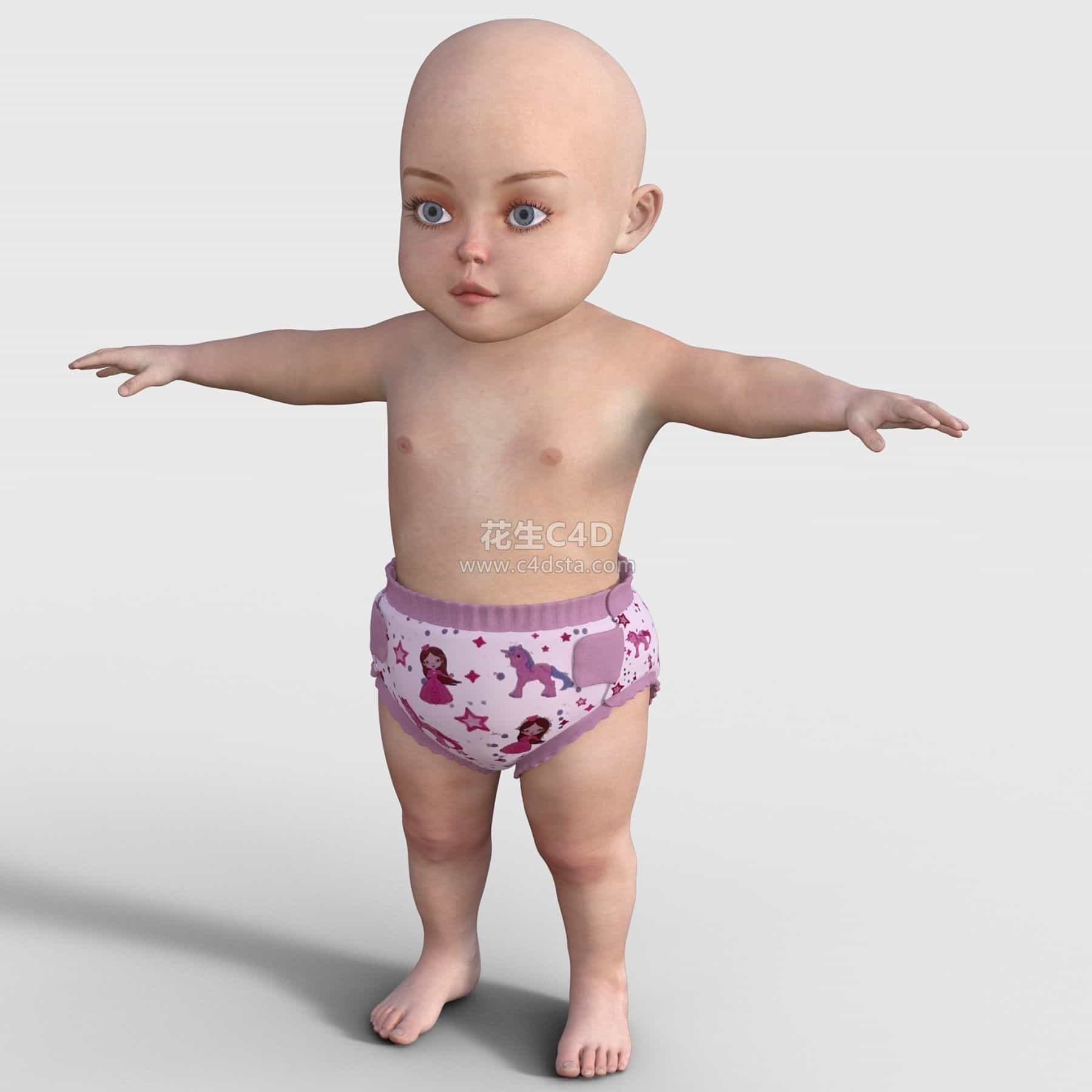 三维模型-小宝宝模型儿童模型人物模型 626CG资源站