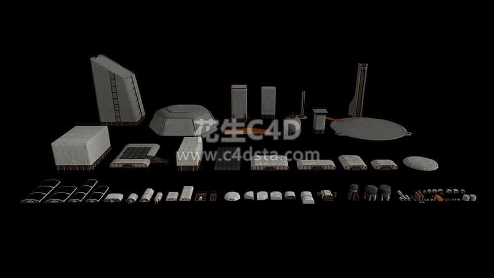 三维模型：宇宙星球殖民地场景3D模型Kitbash3D-Space Colony 626CG资源站