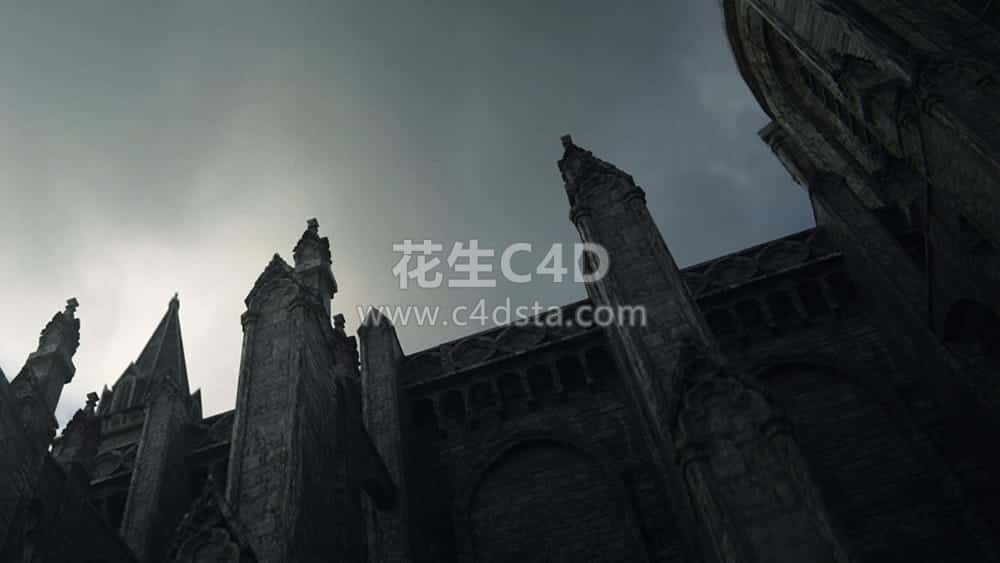 三维模型：暗黑史诗般哥特式城堡建筑3D模型 Kitbash3D – Gothic