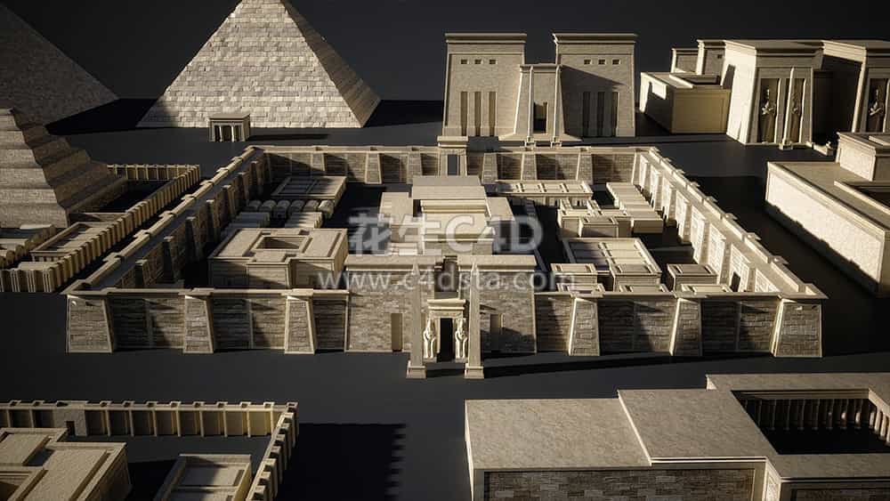 三维模型：埃及金字塔古城建筑3D模型合集 Kitbash3d Egypt 626CG资源站