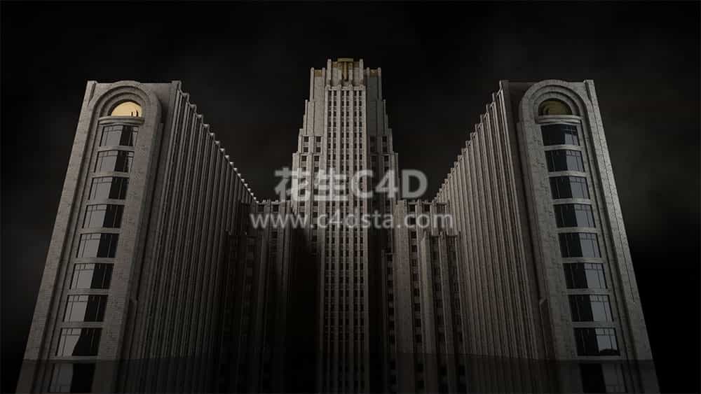 三维模型：欧美建筑景观装饰艺术景观3D模型合集 KitBash3D-Art Deco 626CG资源站