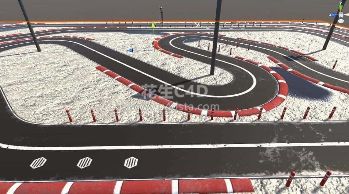 三维模型-Low poly低聚手机游戏跑道赛车赛道模型 626CG资源站