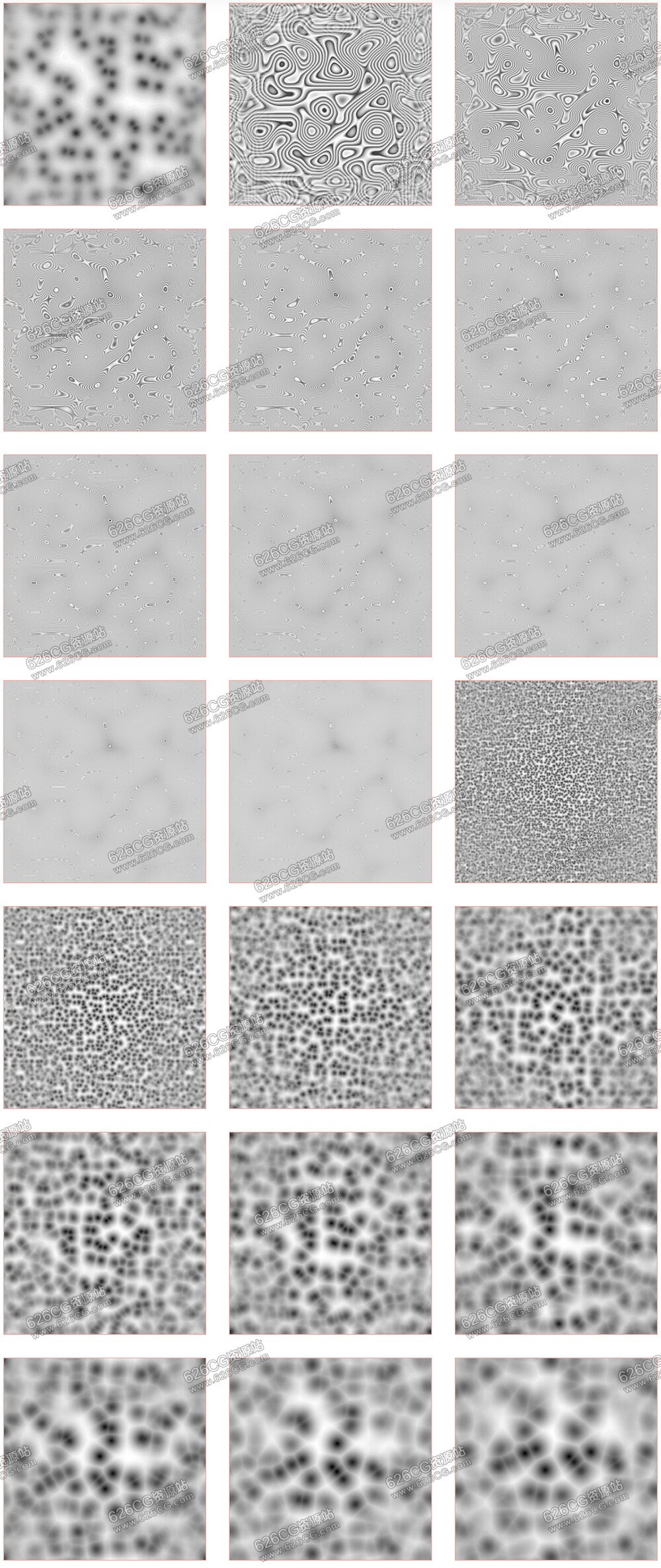 20个生物分子细胞风格类黑白贴图 Genetica Pack 626CG资源站