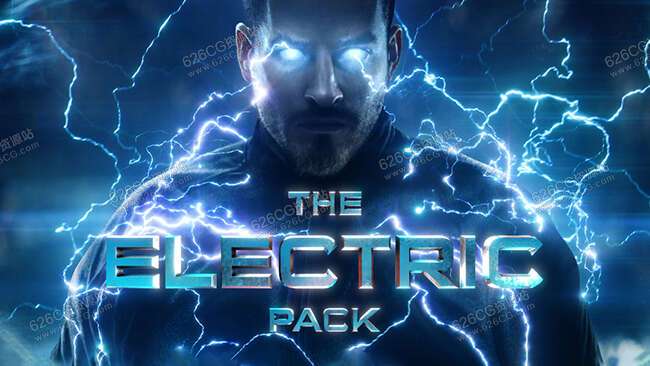 4K视频素材-262个科幻魔法能量电流雷电闪电特效合成动画 Electric Pack