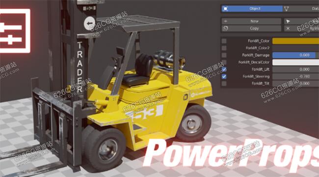 Blender插件-Blender模型动画控制属性复制插件 PowerProps v0.2.9 626CG资源站